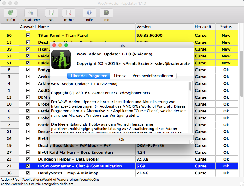 WoW-Addon-Updater - OS X 01