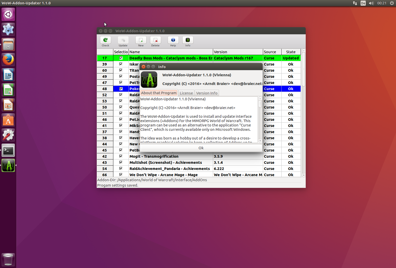 WoW-Addon-Updater - Ubuntu 01