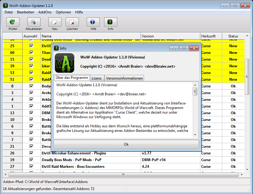 WoW-Addon-Updater - Windows 7 01