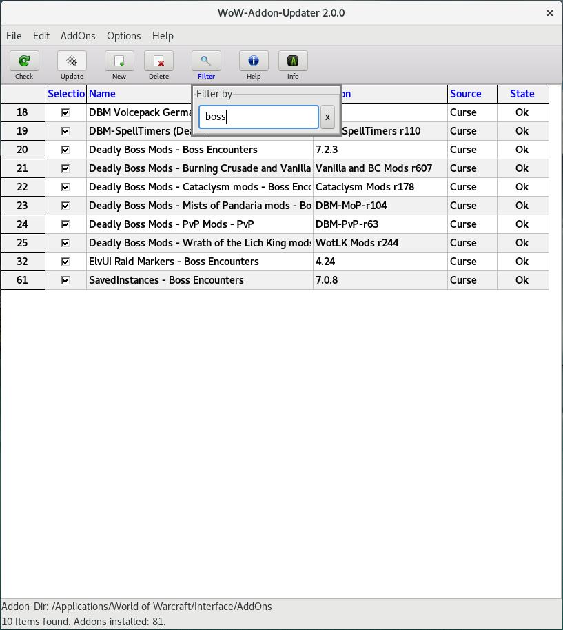 WoW-Addon-Updater 2.0 - Arch Linux 01